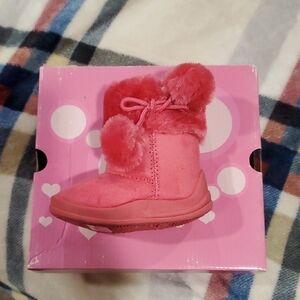 Pink Furry Toddler Boots